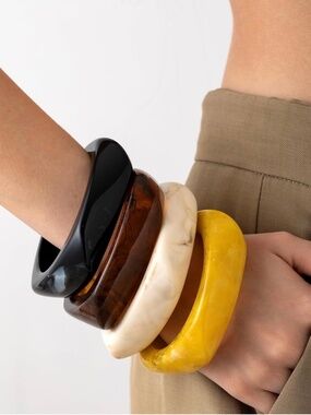 Boho Plastic Color Casual Bracelets Set for Women